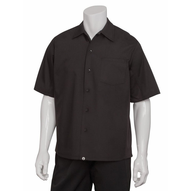 Chef Works Mens Cool Vent Cook Shirt, Black, Medium