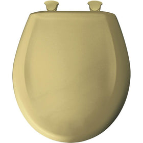 Bemia|#Bemis 200SLOWT 031 Round Closed Front Toilet Seat, Harvest Gold,