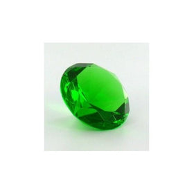 Mother's Day Special: Green Glass Crystal Diamond Shaped Paperweight 2.25''