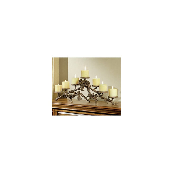 Pinecone Mantlepiece Aluminum Candelabra