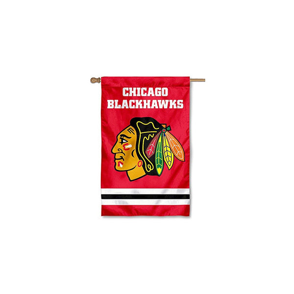 Party Animal Chicago Blackhawks Weather Resistant Embroidered Banner Flag