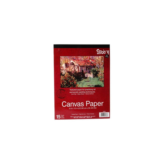 Darice 9-Inch-by-12-Inch Canvas Paper, 15-Sheets