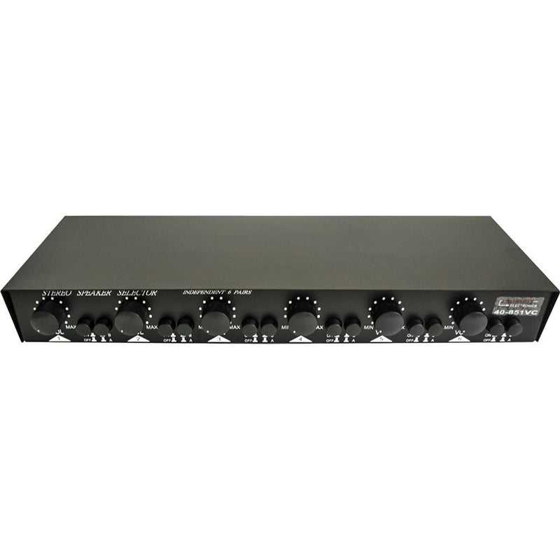 Calrad 40-851VC 6-Zone Speaker Selector with Individual Volume Controls