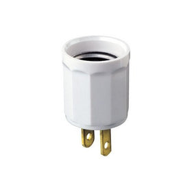Leviton Lampholder Adapter Plug Wht