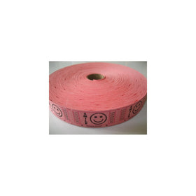 2000 Pink Smile Single Roll Consecutively Numbered Raffle Tickets