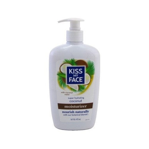 Kiss My Face Moisturizer 16oz Pump Tropical Coconut Lotion (6 Pack)
