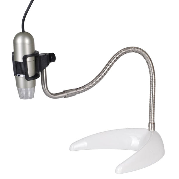 Dino-Lite AM3111-MS21W 0.3 MP, 10x-50x, 230x Digital Microscope White Stand Package