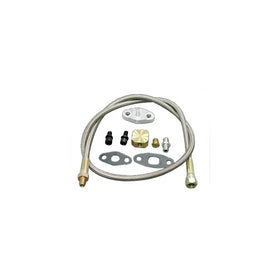 T3 T4 T04E T70 GT35 Turbo Oil Inlet Feed Line Kit Braided
