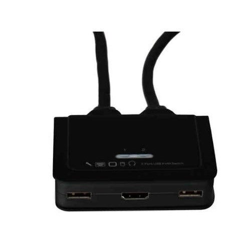 StarTech.com 2 Port USB HDMI Cable KVM Switch with Audio and Remote Switch, USB Powered KVM with HDMI, Dual Port HDMI KVM Switch (SV211HDUA)