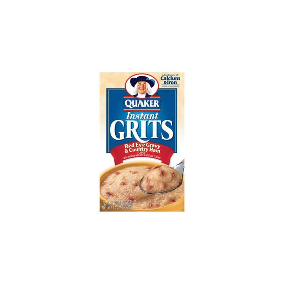 Quaker Instant Grits, Red Eye Gravy & Country Ham 12 Oz (Pack of 2)