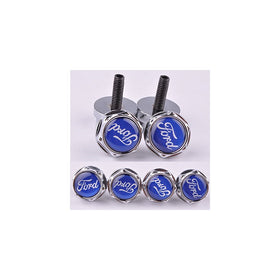 4 Pcs Separate Chrome LICENSE PLATE FRAME Bolt Screws For Ford (Type1)