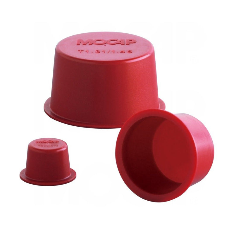 T1.63/1.75RD1 Tapered Cap Plug LDPE Red - MOCAP (qty20)