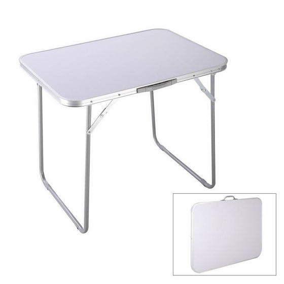 Goplus Portable Camping Table 4-Person Folding Aluminum Picnic Party Dining Desk In/Outdoor