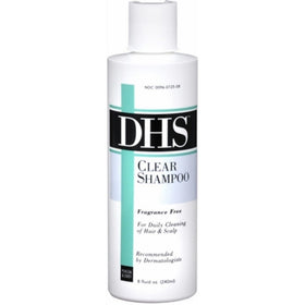 DHS Clear Shampoo Fragrance Free 8 oz (Pack of 3)