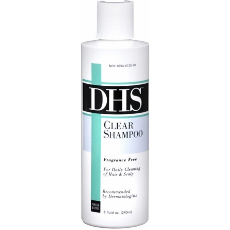 DHS Clear Shampoo Fragrance Free 8 oz (Pack of 3)