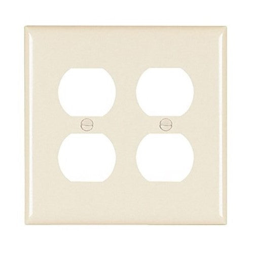 Legrand - PASS & SEYMOUR TP82LACC30 2 Gang 2 Duplex Outlet Openings Nylon Wall Plate, Almond