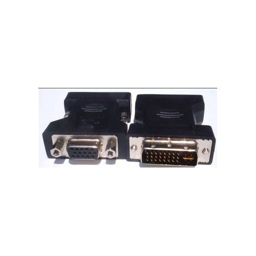 PTC DVI-I Male (245) to VGA Female Black Adapter