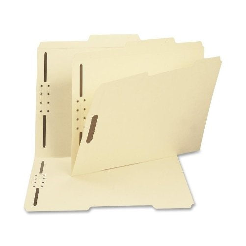 Smead Fastener File Folder, 2 Fasteners, Reinforced 2/5-Cut Tab Right of Center Position, Guide Height, Letter Size, Manila, 50 per Box (14580)