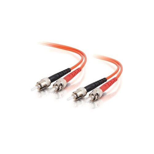 C2G/Cables to Go 05580 ST/ST 62.5/125 OM1 Duplex Multimode PVC Fiber Optic Cable, Orange (6 Meters)