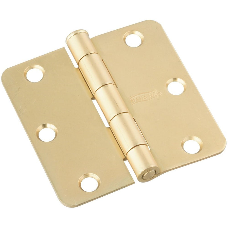 National Hardware N143-966 512RC Door Hinges in Brass, 3", 2 piece