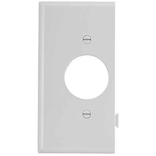 Cooper Wiring Snaptog Single Receptacle End Plate White STE7W