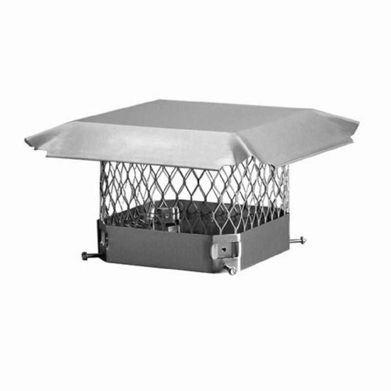 Shelter SCSS99 Stainless Steel Chimney Cap, Fits Outside Tile, 9" x 9"