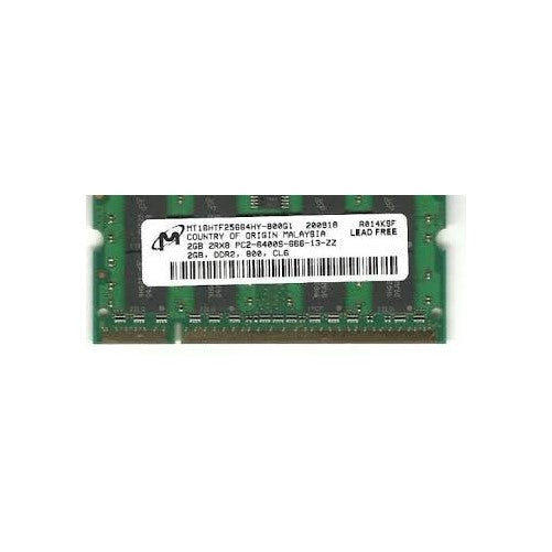 Crucial 2GB Single DDR2 800MHz (PC2-6400) CL6 SODIMM 200-Pin Notebook Memory Module CT25664AC800