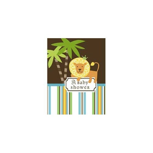 King of the Jungle Baby Shower Invitations - Boy Baby Shower Invitations - 8 Count