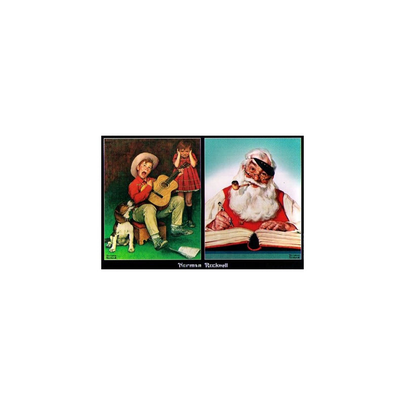 NORMAN ROCKWELL JIGSAW PUZZLE - THE MUSIC MAN/NO CHRISTMAS PROBLEM NOW