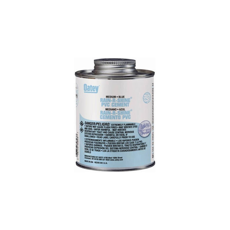 Oatey 30893 PVC Rain-R-Shine Cement, Blue, 16-Ounce
