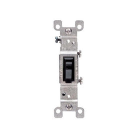 Leviton 1451-2E Light Switch, Toggle Switch, Single-Pole - Black