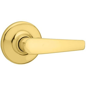 Kwikset Delta Hall/Closet Lever in Polished Brass