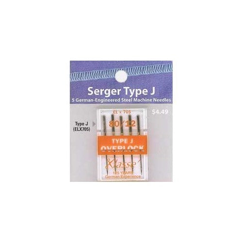 Klasse' Serger Needles Type J (ELx705) Size 80/12