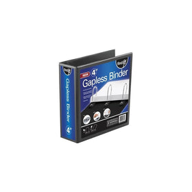 Find It Heavy Duty Flat View Binder, 4 Inches, Black (FT07074)