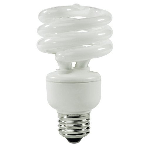 TCP 80100950 9-Watt SpringLight Compact Fluorescent Spiral Light Bulb, 50K Color Temperature