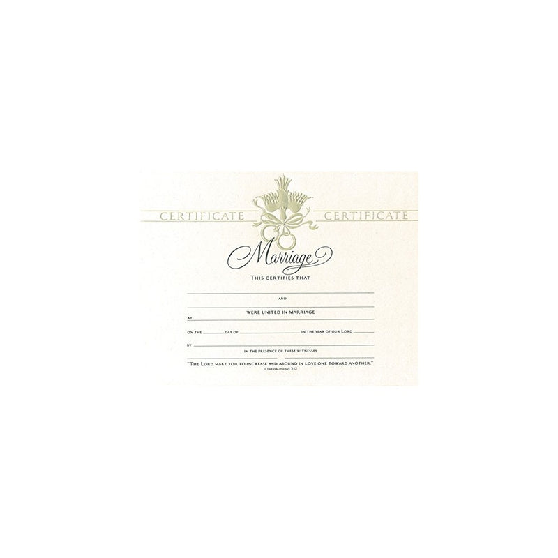 Certificate-Marriage (Dove Embossed)