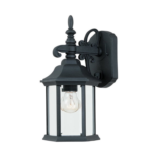 2961-BK Outdoor Wall Lantern, Black Cast Iron