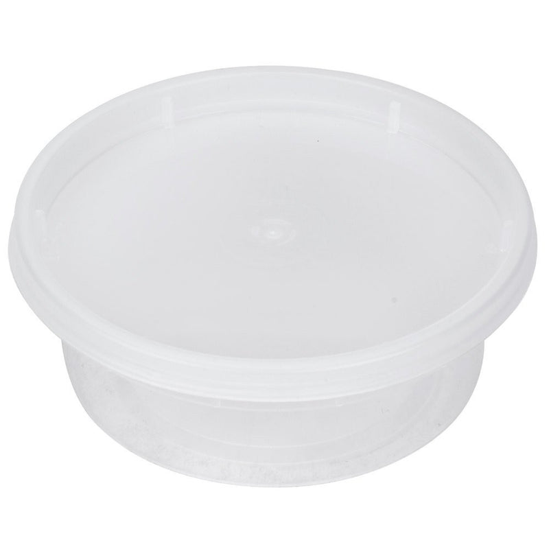 A World Of Deals Plastic Soup /Deli Food Containers with Lids, 8 oz, Set of 50