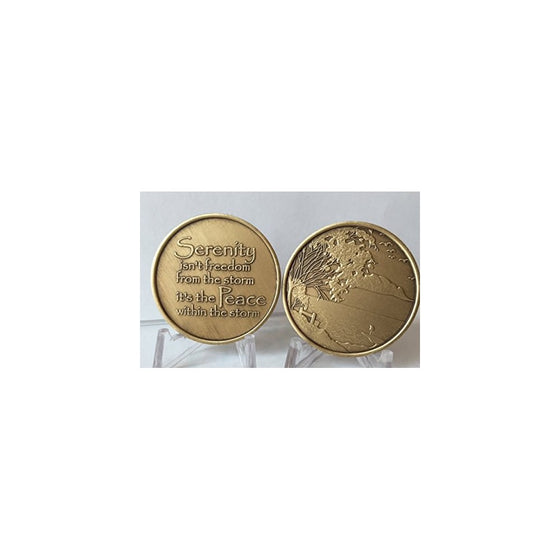 Serenity & Peace-AA-Alcoholics Anonymous-Sober-Birthday-Anniversary-Medallion-Coin-Chip