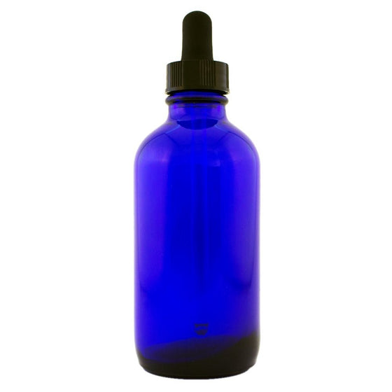 Cobalt Blue Glass Bottle w/dropper 4-oz ea