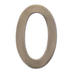 Architectural Mailboxes 3585AB-0Brass 5-Inch Floating House Number 0, Antique Brass