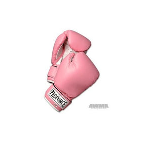ProForce Leatherette Boxing Gloves with White Palm - Pink - 16 oz.