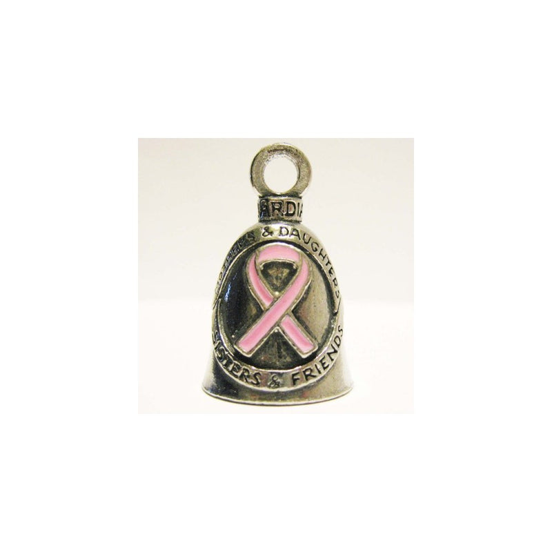 Guardian Breast Cancer Awareness Ribbon Motorcycle Biker Luck Gremlin Riding Bell or Key Ring