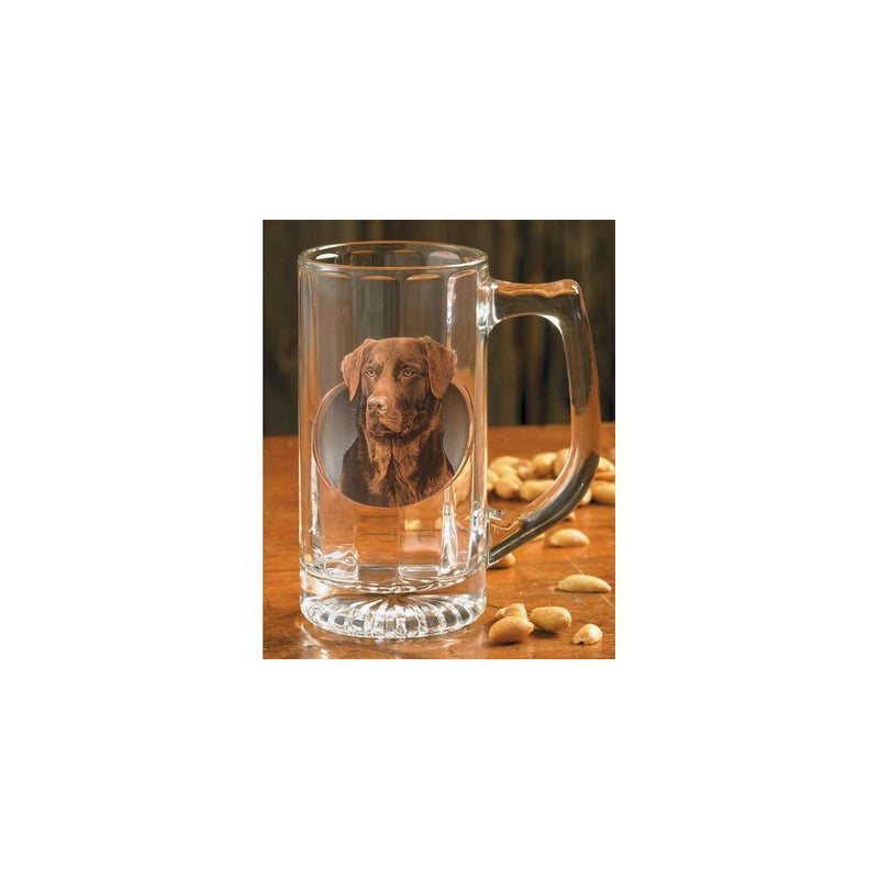 Chocolate Lab 12 oz Beer Mug Steins Set of 4 by Scot Storm