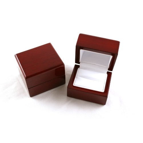 Gorgeous Premium Wooden Ring Box With Metal Hinge