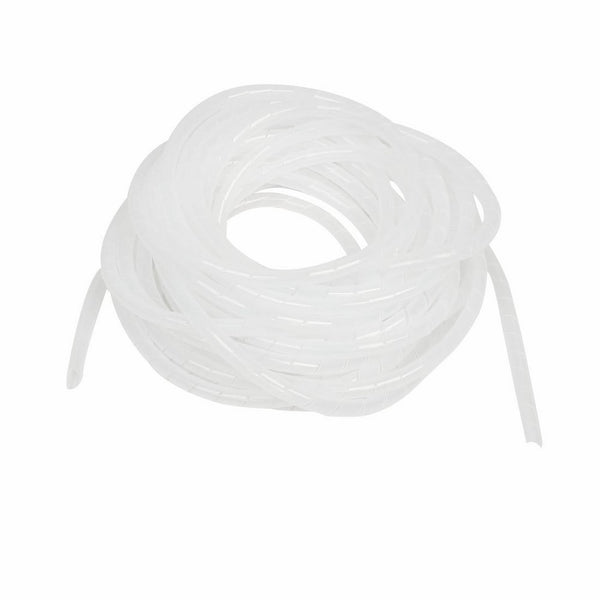 uxcell 8mm PE Spiral Wrapping Wire Computer Manager Cable Clear White 33Ft