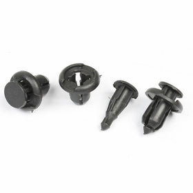uxcell 50 x 10mm Hole Plastic Rivets Fastener Push Fastener Clips Black for Car Auto Bumper Fender