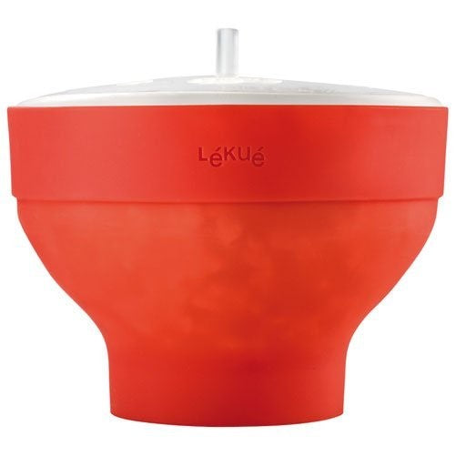 Lekue Microwave Popcorn Popper/Popcorn Maker, Red