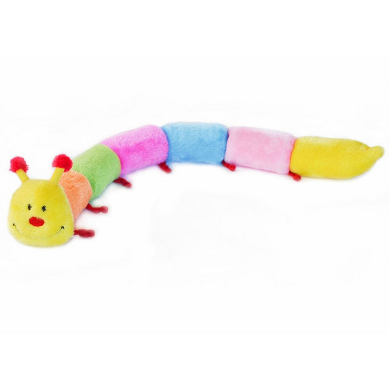 ZippyPaws Caterpillar Deluxe with 6-Blaster Squeakers No Stuffing Plush Dog Toy