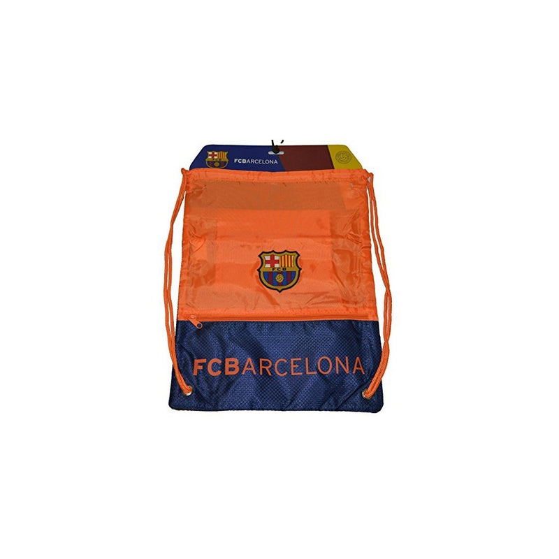 Fc Barcelona GYM Sack BAG Drawstring Backpack Cinch Bag Authentic Official Away Orange
